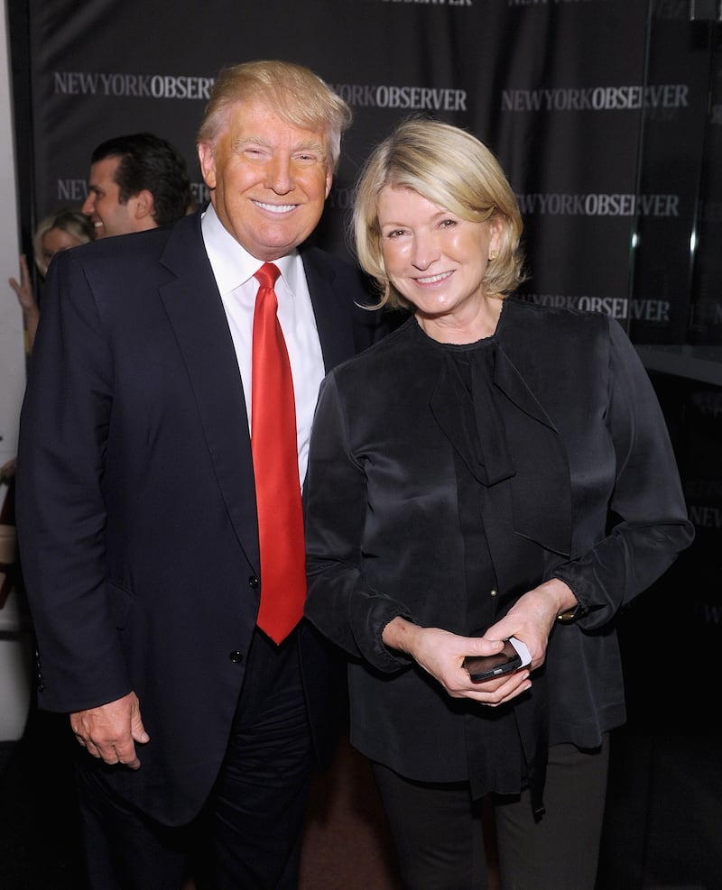 NEW YORK, NY - APRIL 01: Donald Trump and Martha Stewart attend The New York Observer Relaunch Event on April 1, 2014 in New York City. (Photo by Jamie McCarthy/Getty Images)