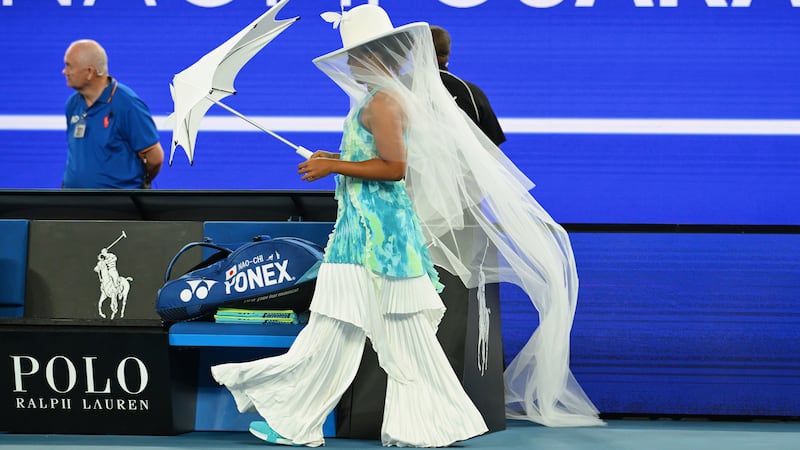 Naomi Osaka walks out ahead of the Women's Singles First Round match at the 2026 Australian Open at Melbourne Park on January 20, 2026.
