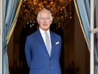 This handout photo provided by Buckingham Palace shows King Charles III during the state tour of France in September 2023 on February 5, 2024 in London, England.