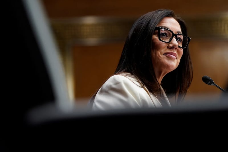 Lori Chavez-DeRemer testifies before a Senate Health, Education, Labor, and Pensions Committee confirmation hearing on Capitol Hill in Washington, D.C. on February 19, 2025.