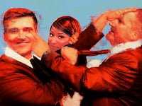 Alex Bruesewitz, Nicki Minaj and Ted Cruz. illo illustration