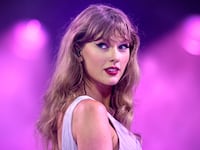 Taylor Swift performs onstage during "Taylor Swift | The Eras Tour" at Wembley Stadium on August 15, 2024 in London, England.