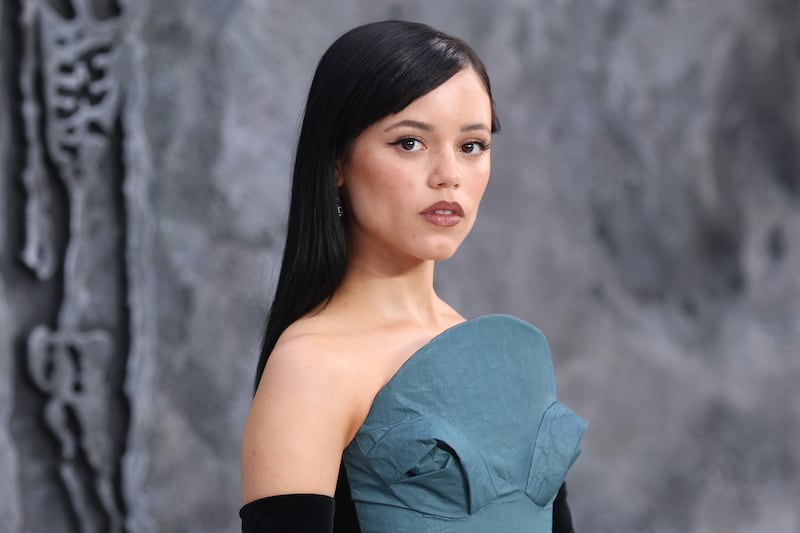 Jenna Ortega attends the U.K. Premiere of "Beetlejuice Beetlejuice" at the Cineworld Leicester Square on August 29, 2024, in London, England.