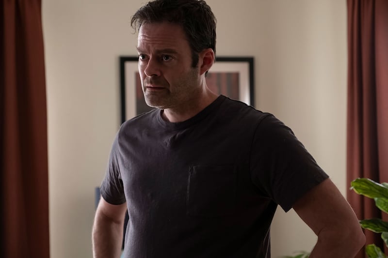 Bill Hader stands in a still from ‘Barry'