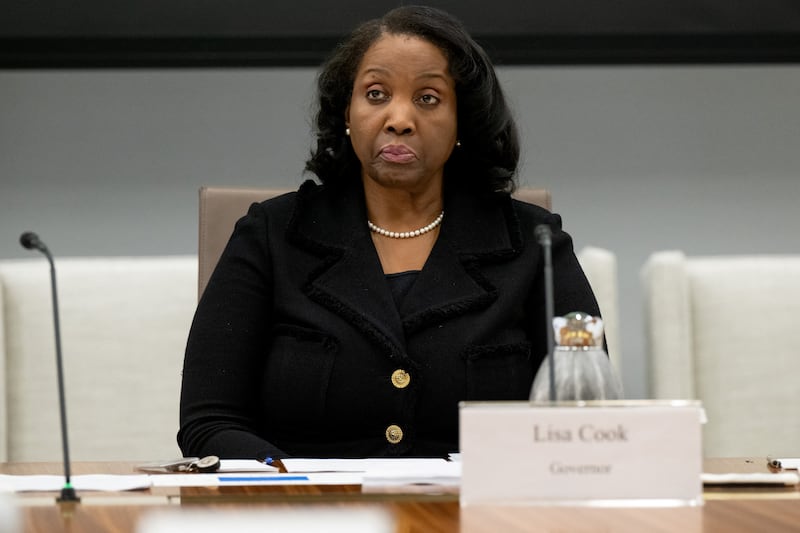 Lisa Cook, member of the Board of Governors of the US Federal Reserve, attends a Federal Reserve Board open meeting in Washington, DC, on June 25, 2025.