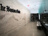 Boston Globe building's lobby