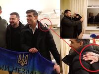 Russia's Foreign Ministry published photos it claims show the Ukrainian president has a "There is no God" tattoo.