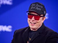Elon Musk speaks during CPAC-DC