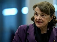 Sen. Dianne Feinstein (D-CA) strolls through the Senate subway on her way to a procedural vote on the Respect For Marriage Act at the U.S. Capitol.