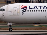 LOS ANGELES, CALIFORNIA - SEPTEMBER 19: A LATAM Airlines Boeing 767 taxis at Los Angeles International Airport after arriving from Lima on September 19, 2024 in Los Angeles, California. (Photo by Kevin Carter/Getty Images)