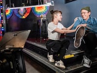 Kristen Stewart and Seth Meyers