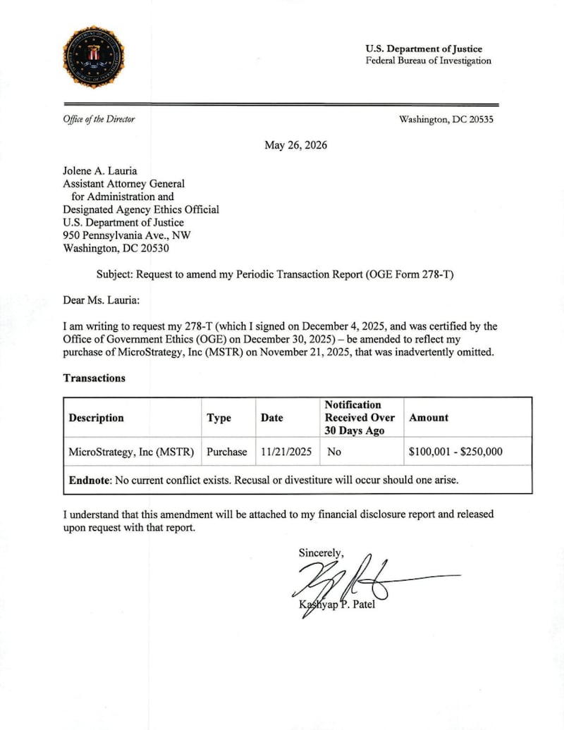 department of justice kash patel