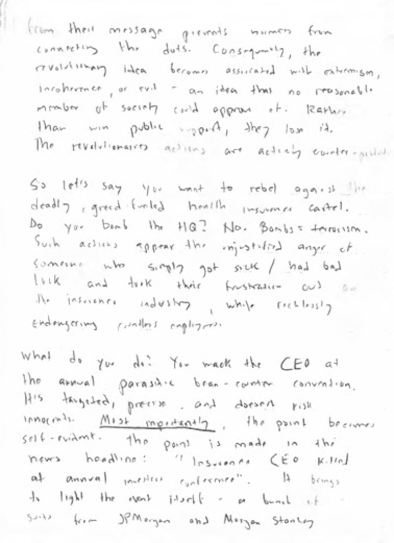 A new court filing revealed Luigi Mangione's alleged diary entries.