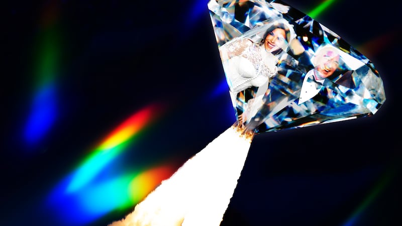 Jeff Bezos, Lauren Sanchez Bezos photo illustration