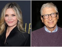 Michelle Pfeiffer (left) and Bill Gates (right)