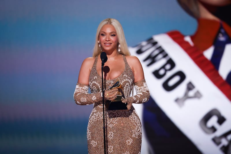 Beyoncé at The 67th Annual Grammy Awards in Los Angeles, California, Sunday, Feb. 2