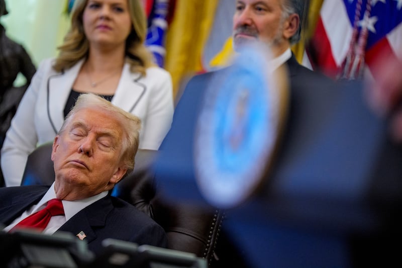 President Donald Trump appears at an event on lowering drug prices in the Oval Office at the White House on November 06, 2025 in Washington, DC. Trump announced that his administration has reached agreements with drugmakers Eli Lilly and Novo Nordisk that would lower the price of some GLP-1 weight loss medications.