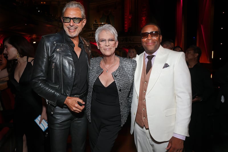 Jeff Goldblum, Jamie Lee Curtis, and Kenan Thompson at the Las Culturistas Culture Awards in 2025.