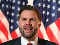 JD Vance participates in a fireside chat with Breitbart Washington Bureau Chief Matt Boyle at the Andrew W. Mellon Auditorium on November 20, 2025 in Washington, DC.