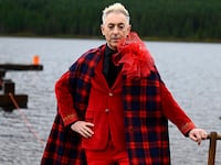 A photo including Alan Cumming on the show The Traitors on Peacock