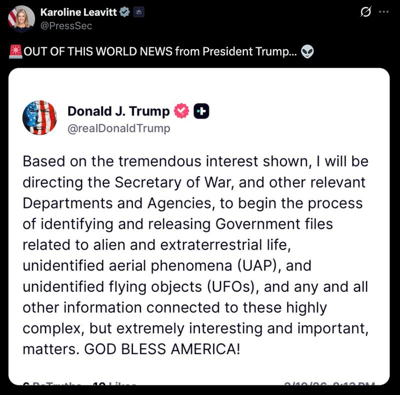 Karoline Leavitt post