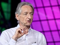 Geoffrey Hinton on Centre Stage during day two of the Collision 2023 conference at the Enercare Centre in Toronto, Canada.