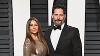 Sofia Vergara and Joe Manganiello arrive at the 2017 Vanity Fair Oscar Party Hosted By Graydon Carter at the Wallis Annenberg Center for the Performing Arts on February 26, 2017, in Beverly Hills, California.