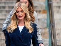 Ivanka Trump leaves court.