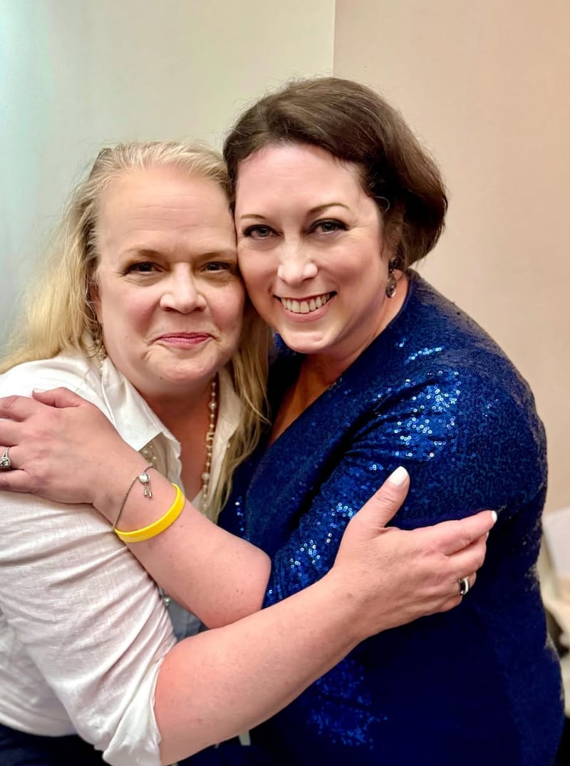 Actress Marcy Walker and author Melissa Braverman Spears are pictured embracing each other in a picture promoting Walker's GoFundMe page on Spears' Instagram.