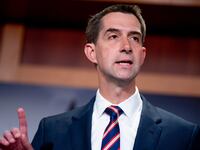 Sen. Tom Cotton (R-AR) speaks during a news conference on Capitol Hill on May 1, 2024 in Washington, DC