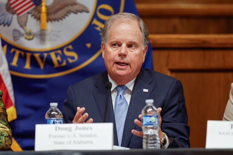 BIRMINGHAM, ALABAMA - JUNE 28: Doug Jones former U.S. Senator, State of Alabama, participates in a symposium hosted by Rep. Sewell to examine the impact of the Shelby County decision and strategize on the road ahead for voting rights at 16th Street Baptist Church on June 28, 2023 in Birmingham, Alabama. (Photo by Stew Milne/Getty Images for Committee for House Administration)