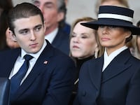 Barron and Melania Trump.