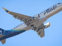An Alaska Airlines plane.