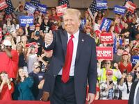 Then-presidential candidate Donald Trump holds a rally in North Carolina on Nov. 2, 2024.