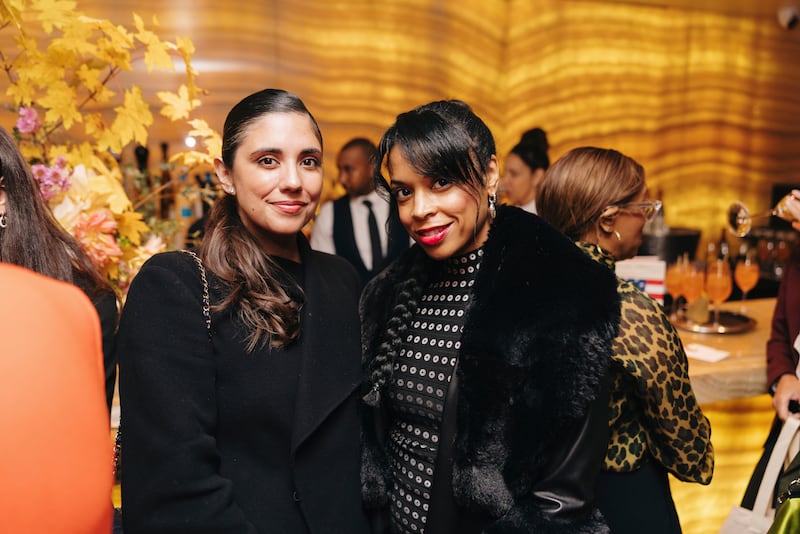 Uber's head of public policy and communications, Ramona Prieto, poses with actress Susan Kelechi Watson.