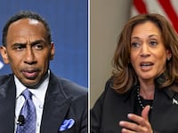 Stephen A Smith and Kamala Harris