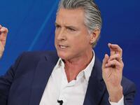 California Gov. Gavin Newsom speaks during the 2025 New York Times Dealbook Summit at Jazz at Lincoln Center on December 03, 2025 in New York City.