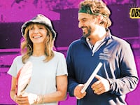 A photo illo illustration of Mary Steenburgen and Jake Johnson in The Dink.