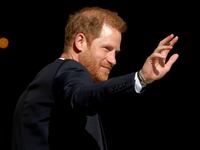 Prince Harry arrives to attend the Invictus Games Foundation 10th Anniversary Service of Thanksgiving at St Paul’s Cathedral, in London, Britain, May 8, 2024.