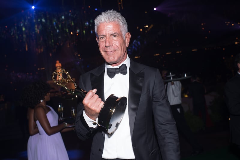 Anthony Bourdain wins an Emmy 2016