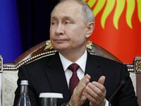Russia's President Vladimir Putin attends a signing ceremony following Russian-Kyrgyz talks in Bishkek, Kyrgyzstan October 12, 2023.
