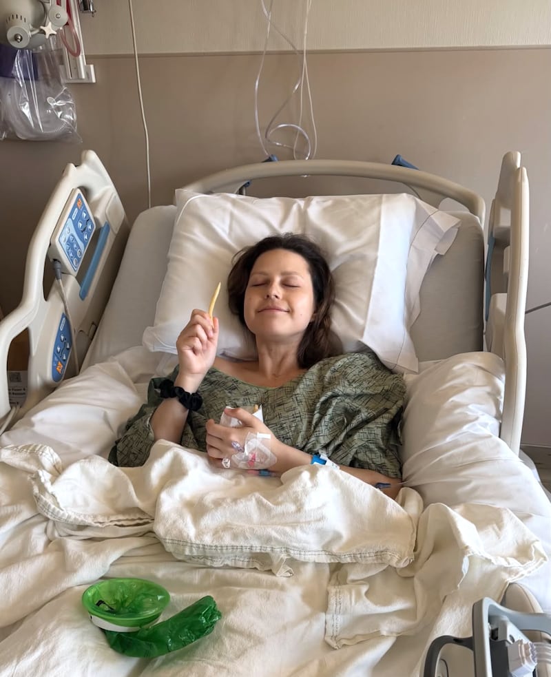 Katie Thurston has shared her cancer journey on social media. She posted this photo after undergoing a double mastectomy.