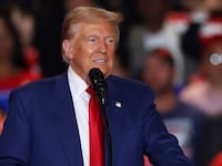 Republican presidential nominee and former U.S. President Donald Trump speaks during a rally at Nassau Veterans Memorial Coliseum, in Uniondale, New York, U.S., September 18, 2024.