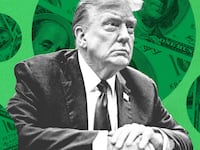 A photo illustration of Donald Trump.