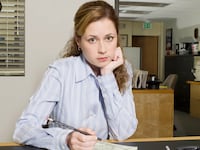 THE OFFICE -- Season 3 -- Pictured: Jenna Fischer as Pam Beesly (Photo by Mitchell Haaseth/NBCU Photo Bank/NBCUniversal via Getty Images via Getty Images)