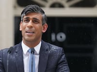 Rishi Sunak soaking wet