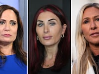 Stephanie Grisham, Laura Loomer and Marjorie Taylor Greene