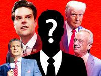 A photo illustration of Matt Gaetz, Pete Hegseth, Donald Trump, and RFK Jr.