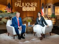 Donald Trump and Fox News host Harris Faulkner