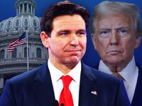 Ron Desantis, Donald Trump illustration